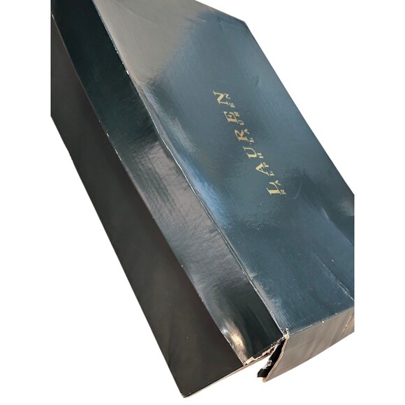 Ralph Lauren Tadina Mid-Calf Winter Boots Womens 8.5B Black Nubuck Lamb Fur Trim - Picture 13 of 16